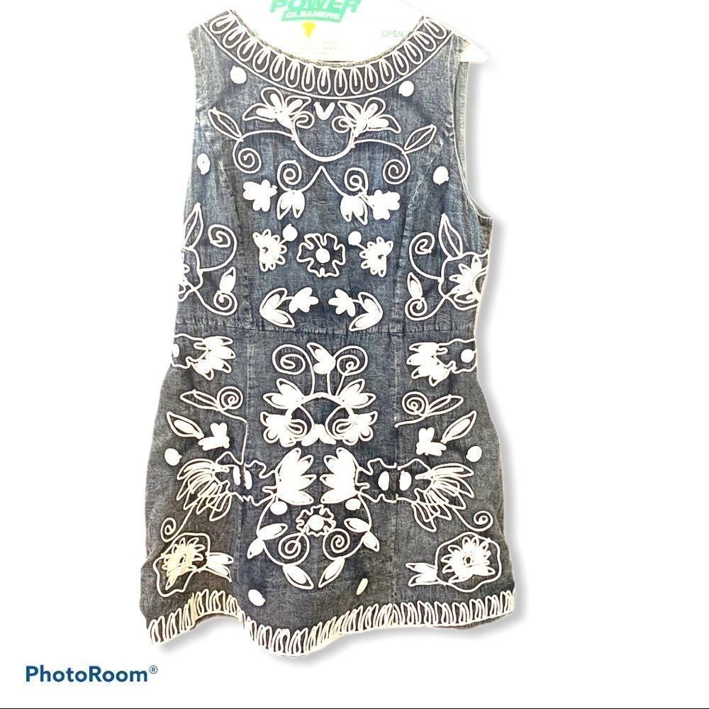Dor Dor Couture Cotton Faded Blue Dress Size: L​